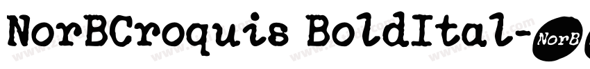 NorBCroquis BoldItal字体转换